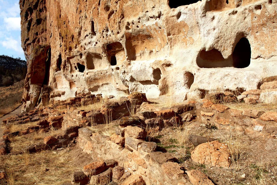 Bandelier National Monument, Nordamerika — archäologische Stätte (Ancestral Puebloan)