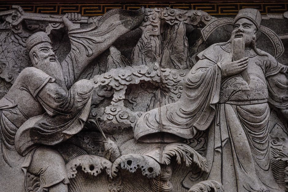 Olmekenkunst: Die Jadeit-Figuren und ihre Bedeutung – Detaillierte Steinmetzarbeiten, die antike orientalische Figuren in …